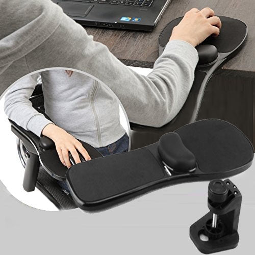 Rotazione Computer Desktop Laptop Vassoio per mouse Gomitiera Supporto per poggiapolsi Supporto per installazione su scrivania e sedia Rotazione Computer Desktop Laptop Vassoio per mouse Gomitiera Supporto per poggiapolsi Supporto per installazione su scrivania e sedia